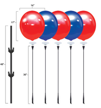 Load image into Gallery viewer, BalloonBobber® 5-Balloon Cluster Pole Kit with Weighted Base