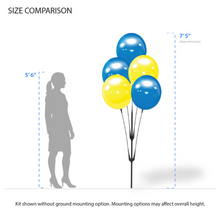 Load image into Gallery viewer, BalloonBobber® 5-Balloon Cluster Pole Kit with Weighted Base