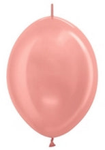 Load image into Gallery viewer, 54099 Metallic Rose Gold 12" Link-O-Loon Balloons (50ct)
