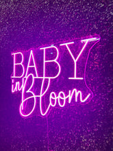 Load image into Gallery viewer, Baby in Bloom Pink Neon Sign Rental
