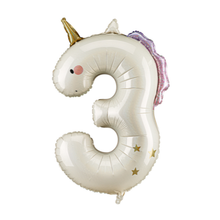 Load image into Gallery viewer, FB359-3 Number "3" Unicorn
