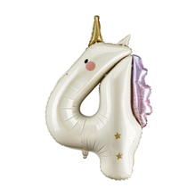 Load image into Gallery viewer, FB359-4 Number "4" Unicorn
