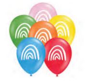 Load image into Gallery viewer, 88001 Tuftex Rainbow 2-Sided Print 14" Round (25ct)
