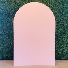 Load image into Gallery viewer, 5.5ft Wood Arch Panel Rental - Pink
