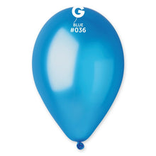 Load image into Gallery viewer, 113600 Gemar Metallic Blue 11-12" Round (50ct)
