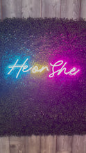 Load and play video in Gallery viewer, He Or She Neon Sign Rental
