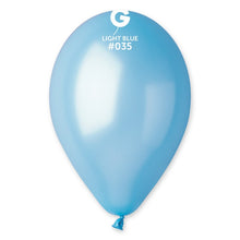 Load image into Gallery viewer, 113501 Gemar Metallic Light Blue 11-12" Round (50ct)
