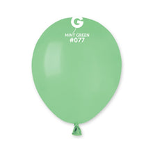 Load image into Gallery viewer, 057713 Gemar Macaron Mint Green 5" Round (100ct)
